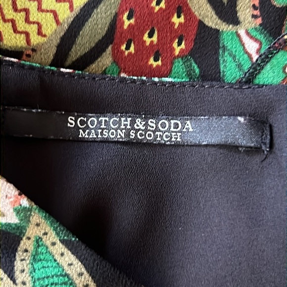 Maison Scotch Yeah Jungle Floral Print Dress Size Black/Green Size XS - Picture 12 of 13